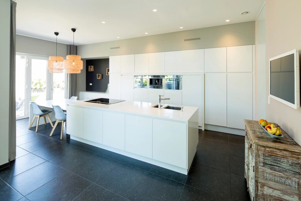 semi-open kitchen