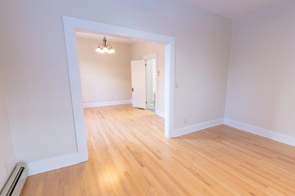 Living room, photographed unfurnished
